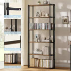 71 bibliothèques à 5 niveaux, étagères de rangement autoportantes hautes pour chambre, salon et bureau