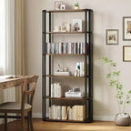 71 bibliothèques à 5 niveaux, étagères de rangement autoportantes hautes pour chambre, salon et bureau