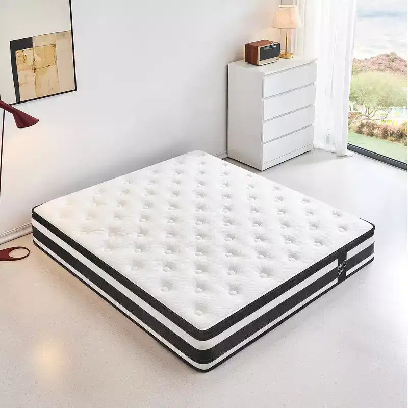 Matelas hybride Whisen 12 Twin XL avec mousse à mémoire de forme, housse respirante rafraîchissante, ressorts ensachés individuels