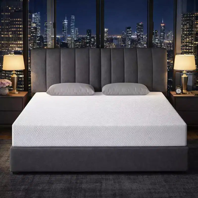 Dyonery 8/10 inch Dual-Side Memory Foam Mattress with Tencel Cover & Cooling Green Tea/Gel, CertiPUR-US