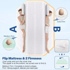 Matelas à mémoire de forme double face Dyonery de 8/10 pouces avec housse en Tencel et thé vert/gel rafraîchissant, CertiPUR-US