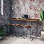 Jofran, tabouret de bar sans dossier en acacia massif Nature's Edge (lot de 3)