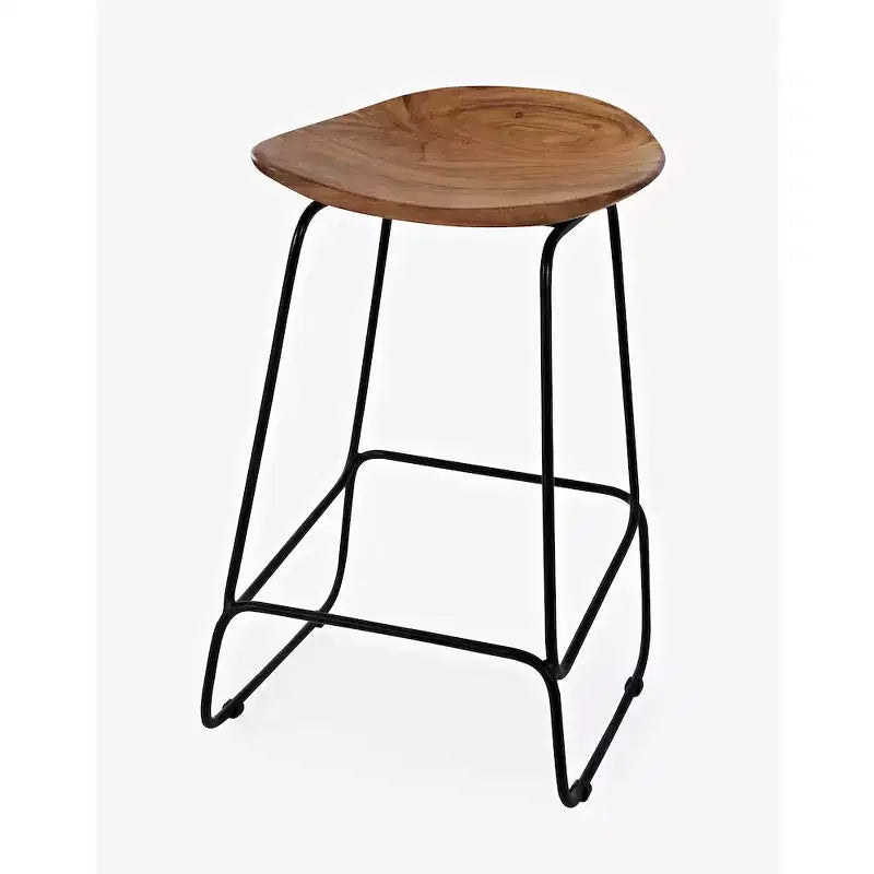 Jofran, tabouret de bar sans dossier en acacia massif Nature's Edge (lot de 3)