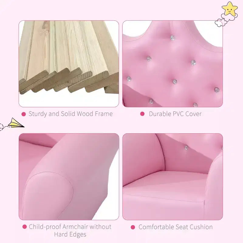 Ensemble canapé pour enfants avec repose-pieds