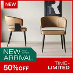 Lot de 2 chaises de salle à manger modernes Luck Live rembourrées avec pieds en métal, assise et dossier rembourrés, chaises d'appoint élégantes pour bureau à domicile et cuisine