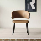 Lot de 2 chaises de salle à manger modernes Luck Live rembourrées avec pieds en métal, assise et dossier rembourrés, chaises d'appoint élégantes pour bureau à domicile et cuisine