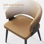 Lot de 2 chaises de salle à manger modernes Luck Live rembourrées avec pieds en métal, assise et dossier rembourrés, chaises d'appoint élégantes pour bureau à domicile et cuisine