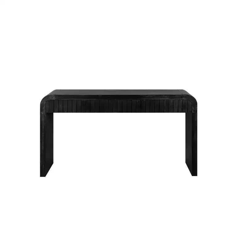 59 Table Console d'Entrée Vintage avec Tiroirs, Poignées Dissimulées, Table de Couloir au Design Courbé pour Salon ou Salle à Manger - Panipeachy