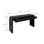 59 Table Console d'Entrée Vintage avec Tiroirs, Poignées Dissimulées, Table de Couloir au Design Courbé pour Salon ou Salle à Manger - Panipeachy