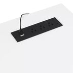 Commode de chambre Besiost avec lumières LED et prises de courant, commode meuble TV avec 4 tiroirs