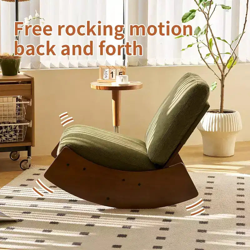 Fauteuil à bascule planeur rembourré confortable, multi-positions, fauteuil d'appoint pour le salon, la chambre ou la chambre de bébé