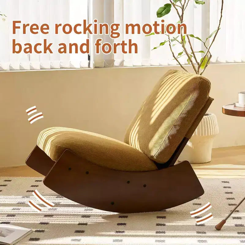 Fauteuil à bascule planeur rembourré confortable, multi-positions, fauteuil d'appoint pour le salon, la chambre ou la chambre de bébé