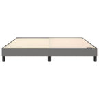 Cadre de lit en tissu gris foncé (100 % polyester), contreplaqué, bois composite