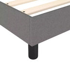 Cadre de lit en tissu gris foncé (100 % polyester), contreplaqué, bois composite