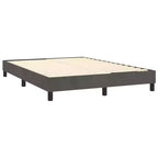 Cadre de lit en velours gris foncé (100 % polyester), contreplaqué, bois manufacturé