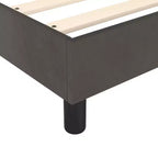 Cadre de lit en velours gris foncé (100 % polyester), contreplaqué, bois manufacturé
