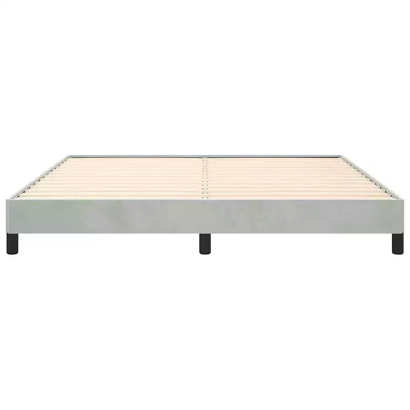 Cadre de lit Velours gris clair, Contreplaqué, Bois manufacturé King Robuste