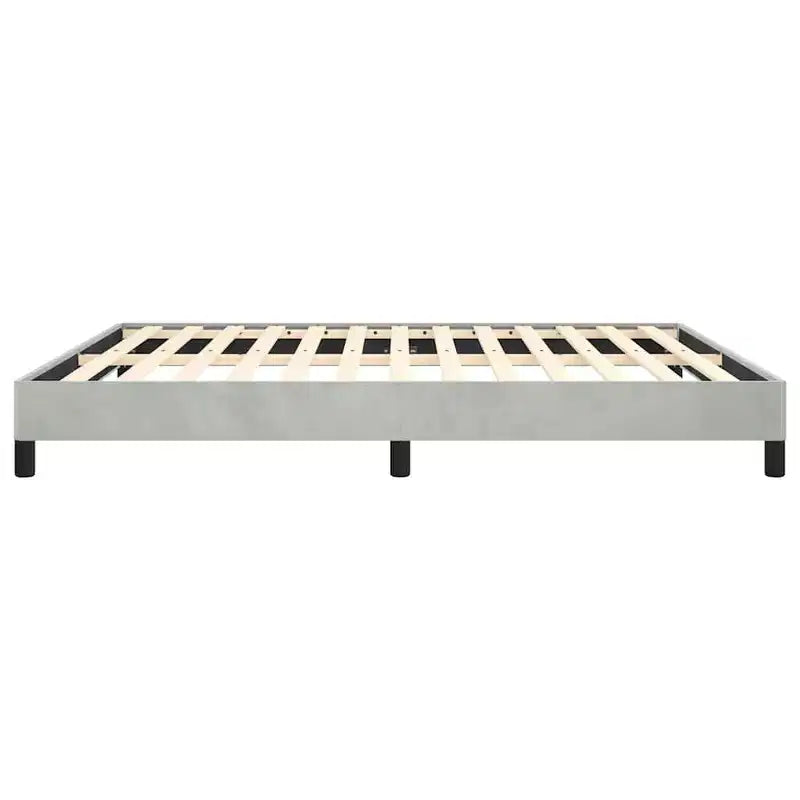 Cadre de lit Velours gris clair, Contreplaqué, Bois manufacturé King Robuste