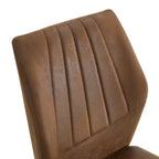 Homy Casa Lot de 4 Chaises de Salle à Manger Modernes en Similicuir avec Pieds en Métal, Assise Rembourrée, Marron