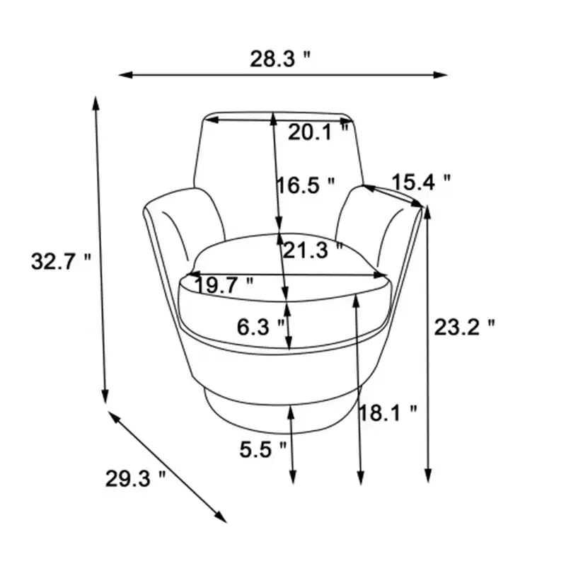 Fauteuil pivotant, fauteuil d'appoint rond avec piètement en acier inoxydable doré, fauteuil de lecture moderne à 360° pour salon ou chambre à coucher