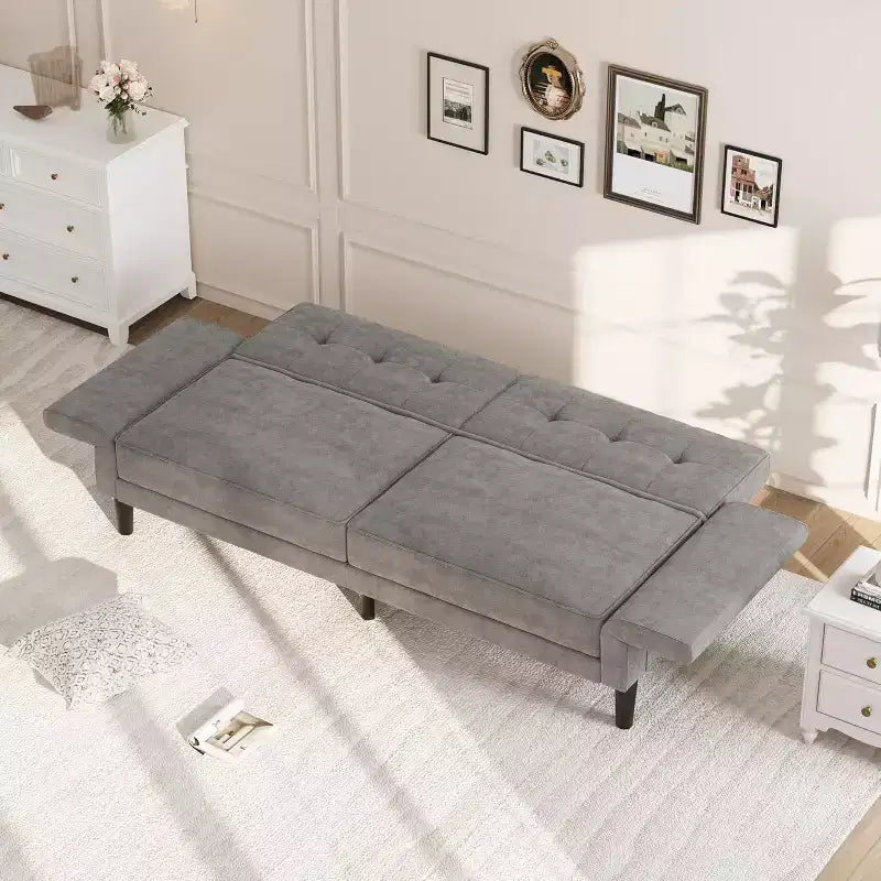 Canapé-lit futon moderne COZONY, dossier et accoudoirs réglables, convertible pour salon, chambre à coucher, appartement