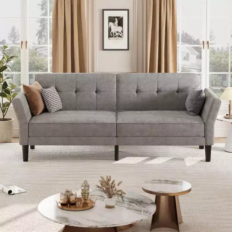 Canapé-lit futon moderne COZONY, dossier et accoudoirs réglables, convertible pour salon, chambre à coucher, appartement