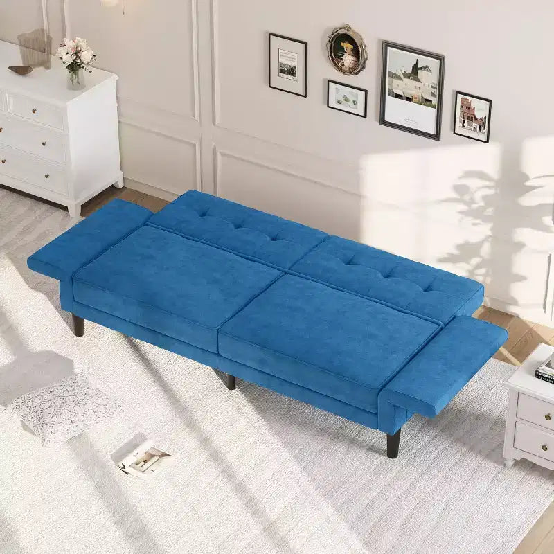 Canapé-lit futon moderne COZONY, dossier et accoudoirs réglables, convertible pour salon, chambre à coucher, appartement