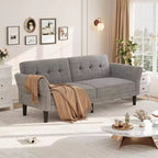Canapé-lit futon moderne COZONY, dossier et accoudoirs réglables, convertible pour salon, chambre à coucher, appartement