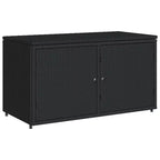 vidaXL Patio Storage Cabinet Tool Organizer Outdoor Furniture Poly Rattan