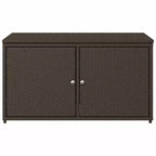 vidaXL Armoire de rangement de terrasse Organisateur d'outils Meuble d'extérieur en résine tressée