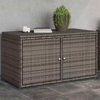 vidaXL Armoire de rangement de terrasse Organisateur d'outils Meuble d'extérieur en résine tressée