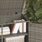 vidaXL Armoire de rangement de terrasse Organisateur d'outils Meuble d'extérieur en résine tressée