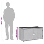 vidaXL Armoire de rangement de terrasse Organisateur d'outils Meuble d'extérieur en résine tressée