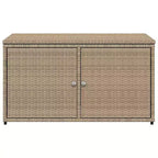 vidaXL Armoire de rangement de terrasse Organisateur d'outils Meuble d'extérieur en résine tressée