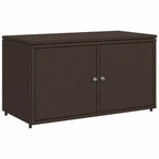vidaXL Armoire de rangement de terrasse Organisateur d'outils Meuble d'extérieur en résine tressée