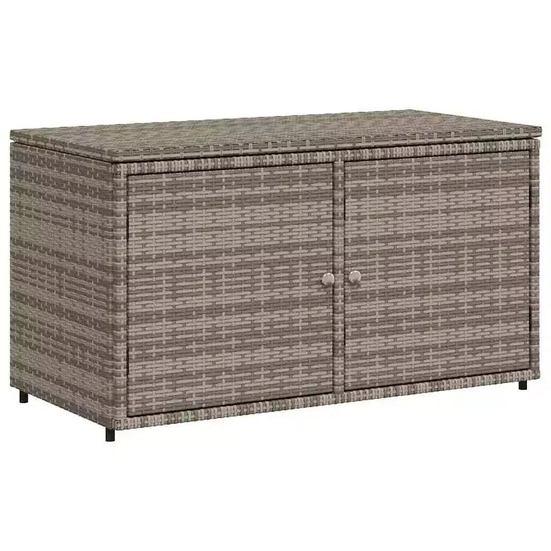 vidaXL Armoire de rangement de terrasse Organisateur d'outils Meuble d'extérieur en résine tressée