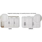 MAYEERTY Buffet de ferme blanc, buffet de rangement 3 tiroirs 3 portes pour salle à manger