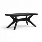 Table basse rectangulaire à pieds croisés (40 po x 20 po / 1020 mm x 510 mm)