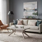 Table basse rectangulaire à pieds croisés (40 po x 20 po / 1020 mm x 510 mm)