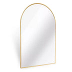 Miroir mural de salle de bain GDFStudio Prim 24 x 36 avec cadre en métal doré et arc moderne
