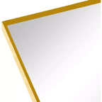 Miroir mural de salle de bain GDFStudio Prim 24 x 36 avec cadre en métal doré et arc moderne