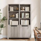 Étagère haute de 189 cm avec double rangement, grande étagère à 6 niveaux, bibliothèques doubles larges avec 12 casiers, étagères larges autoportantes pour le salon