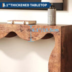 Console table festonnée de ferme 63" pour entrée, table de canapé étroite en bois derrière le canapé avec rangement, meubles rustiques pour salons et appartements