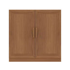 MAYEERTY Armoire de rangement d'angle moderne en bois massif à double porte, rangement efficace pour le coin de la maison et le salon, beige