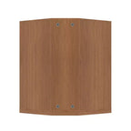 MAYEERTY Armoire de rangement d'angle moderne en bois massif à double porte, rangement efficace pour le coin de la maison et le salon, beige