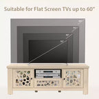 Meuble TV Costway 55 de style rétro avec portes miroir et tiroir