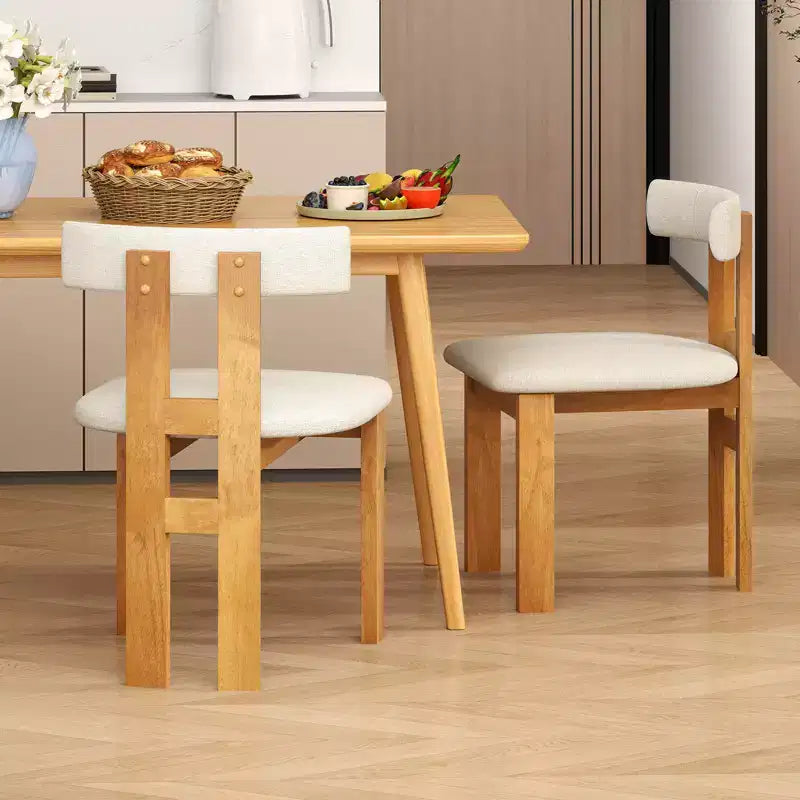 Costway Lot de 4 chaises de salle à manger, chaises de cuisine rembourrées avec assise matelassée et dossier incurvé