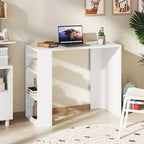 Bureau d'écriture compact Costway 36" avec 3 étagères ouvertes, autoportant, kit anti-basculement