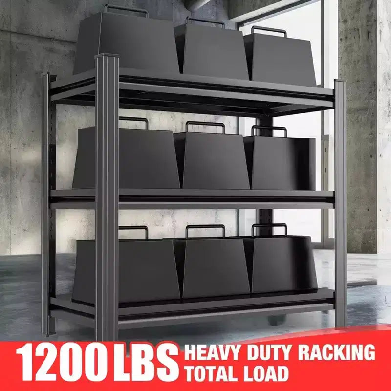Clihome Étagère de rangement en métal à 3 niveaux, unité de rayonnage en métal robuste de 544 kg, étagères réglables pour l'organisation de garage, cuisine, garde-manger