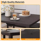 Ensemble table à manger pour 4, table de cuisine 3 pièces avec 2 bancs rembourrés, dînette peu encombrante pour salle à manger, appartement, petit espace